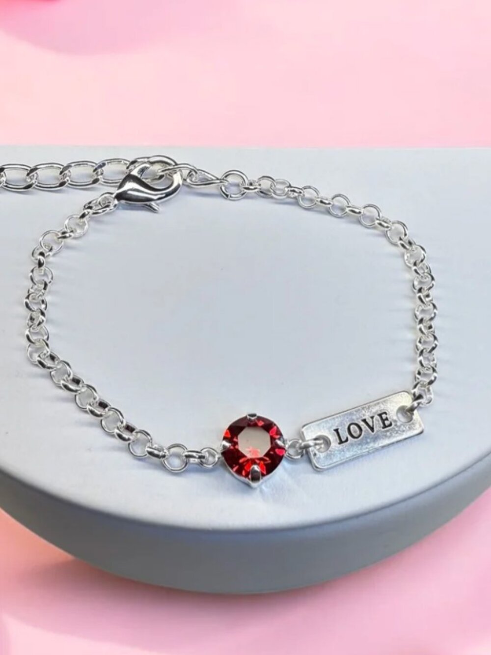 Steadfast Love Charm Bracelet With Crystal - God Is Love Collection
